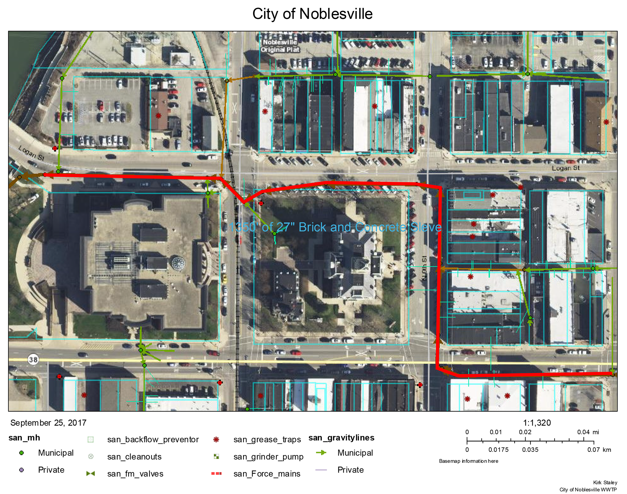 Sewer Work Map